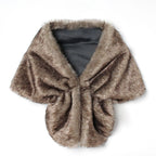 Women's elegant faux fur shoulder stole in capelet cut Fashion Glam