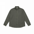 Unisex Oversize shirt with short stand-up collar, continuous button placket and textured weave structure Fashion Glam