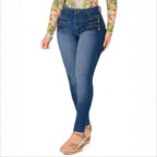 Women's Sculpting Skinny Jeans with High Waist, Push-Up Cut and Super Stretch Fashion Glam