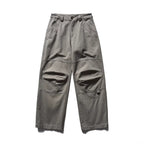 Men's Loose Utility Cargo Pants in Workwear Style with Knee Inserts and Patch Pockets Fashion Glam