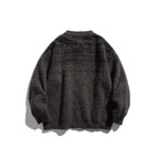Women Chunky Knit Oversized Cardigan with Mohair Look and Round Neckline Fashion Glam