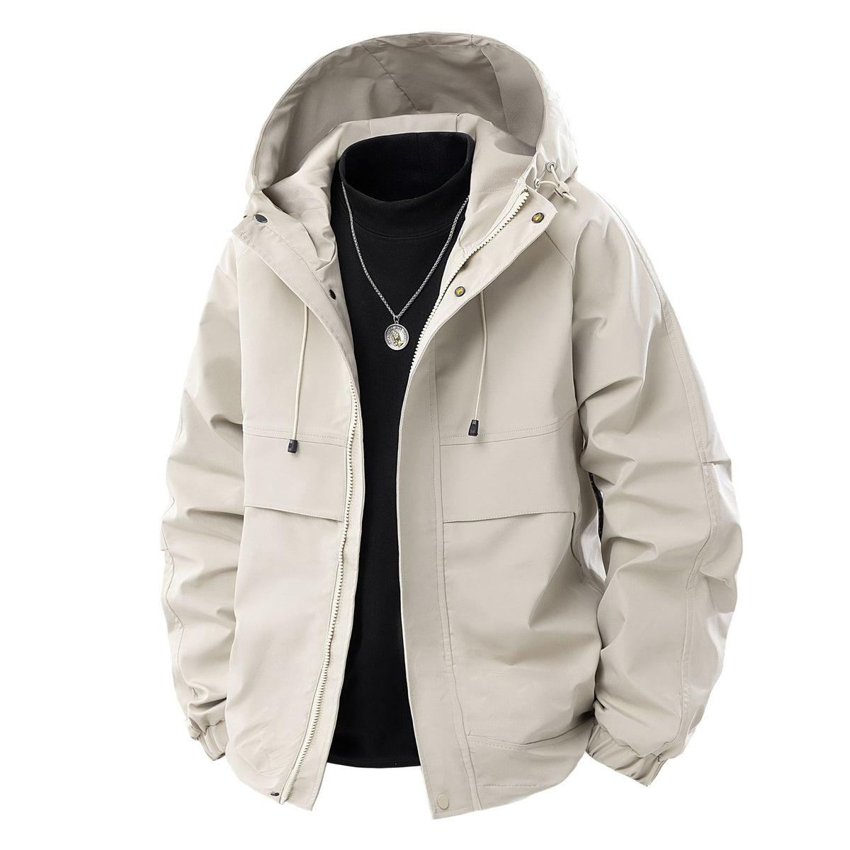 Men's Water-Repellent Urban Parka Jacket with Adjustable Hood and Multifunctional Pockets Fashion Glam