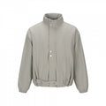 Men's short technical jacket with high stand-up collar, waist belt and elastic cuffs Fashion Glam