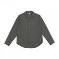 Men's Lightweight Long Sleeve Shirt with Open Lapel Collar and Boxy Cut Fashion Glam
