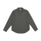 Men's Lightweight Long Sleeve Shirt with Open Lapel Collar and Boxy Cut Fashion Glam