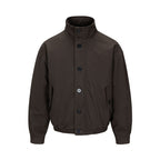 Men's short jacket in field look with reinforced stand-up collar, distinctive button placket and drawstring hem Fashion Glam
