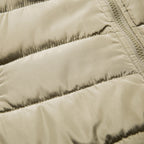Men's Padded Thermal Puffer Vest with Teddy Fleece Lining and Ribbed Cuffs Fashion Glam