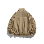 Unisex Lightweight Nylon Bomber Jacket with Stand-Up Collar, Full Zip and Elastic Hem Fashion Glam