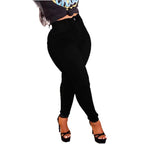 Ladies high-rise shaping skinny jeans with slimming waistband Fashion Glam