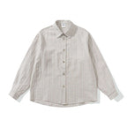Unisex Lockeres Oversize Shirt made of linen blend with fine waffle texture and breast pocket Fashion Glam