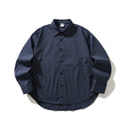 Unisex Lightweight Checked Overshirt with Shirt Collar, Side Pockets, and Curved Hem Fashion Glam