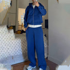 Men's Oversize Zip Hoodie and Relaxed Sweatpants Set Fashion Glam