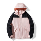 Men's Technical Colorblock Softshell Rain Jacket with Adjustable Hood Fashion Glam