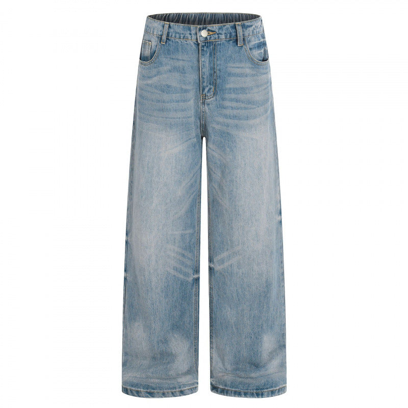 Women's Loose High-Waist Jeans made of lightweight Stonewashed Denim Fashion Glam