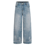 Women's Loose High-Waist Jeans made of lightweight Stonewashed Denim Fashion Glam