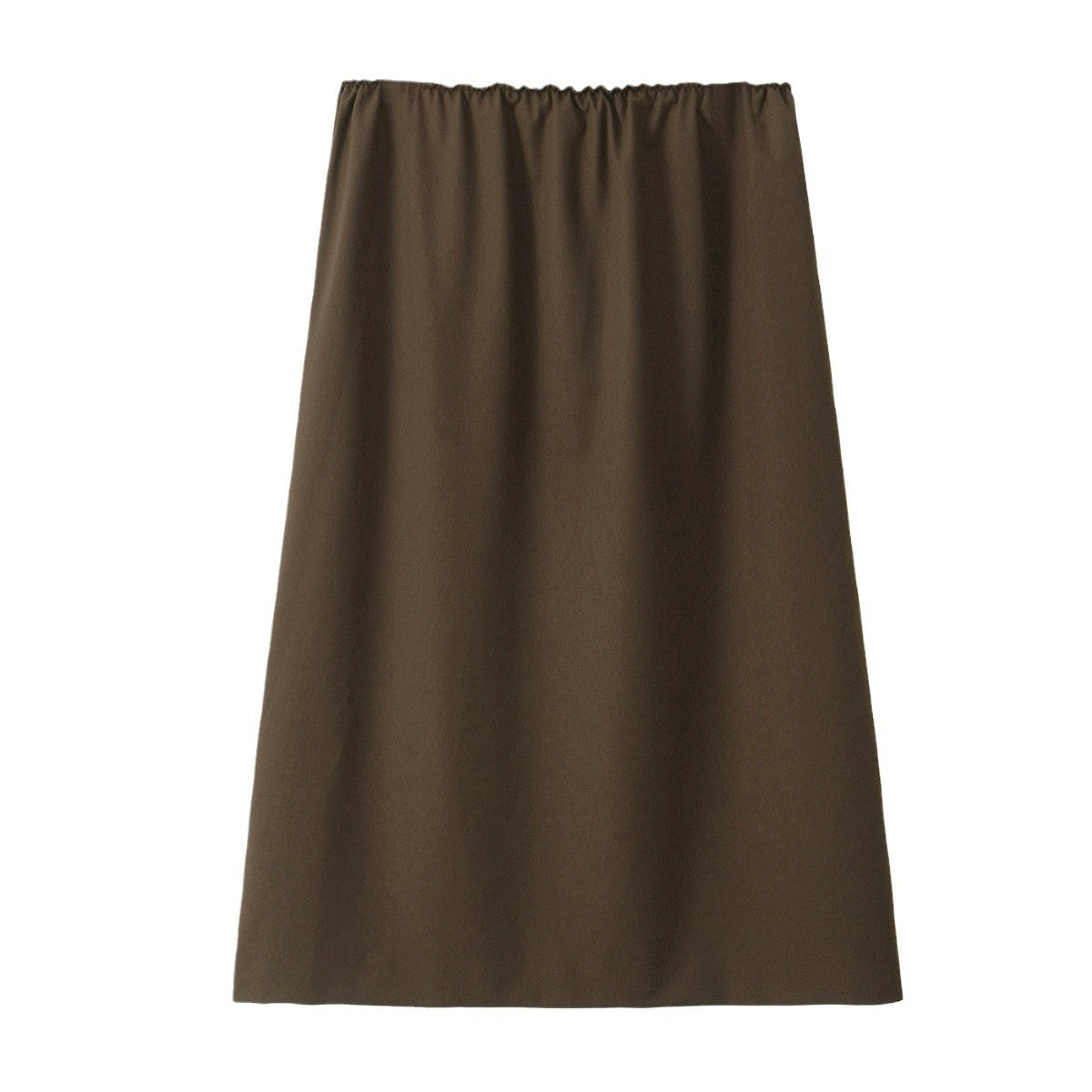 Women A-line midi skirt with elastic waistband and flowing silhouette Fashion Glam