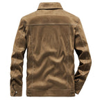 Men's Suede Look Trucker Jacket with Snap Closure Fashion Glam