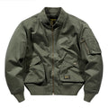 Men's Short-Cut Canvas Bomber Jacket in Utility-Field Style with Pocket Organizer Fashion Glam