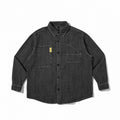 Unisex Boxy Denim Overshirt in Worker Look with Patch Pockets and Rounded Hem Fashion Glam