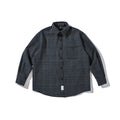 Unisex Boxy Overshirt made of wool blend with Glencheck, chest pocket and rounded hem Fashion Glam