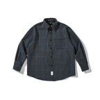 Unisex Boxy Overshirt made of wool blend with Glencheck, chest pocket and rounded hem Fashion Glam