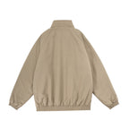 Men's Oversize Zip Jacket with Stand-up Collar, Teddy Fleece Lining and Elastic Hem Fashion Glam