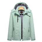 Women's Quilted Winter Jacket with Fleece Lining, Removable Hood, and Waterproof Softshell Outer Layer Fashion Glam