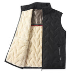 Men's quilted insulation vest with Sherpa lining, wind-resistant exterior and zippered pockets Fashion Glam