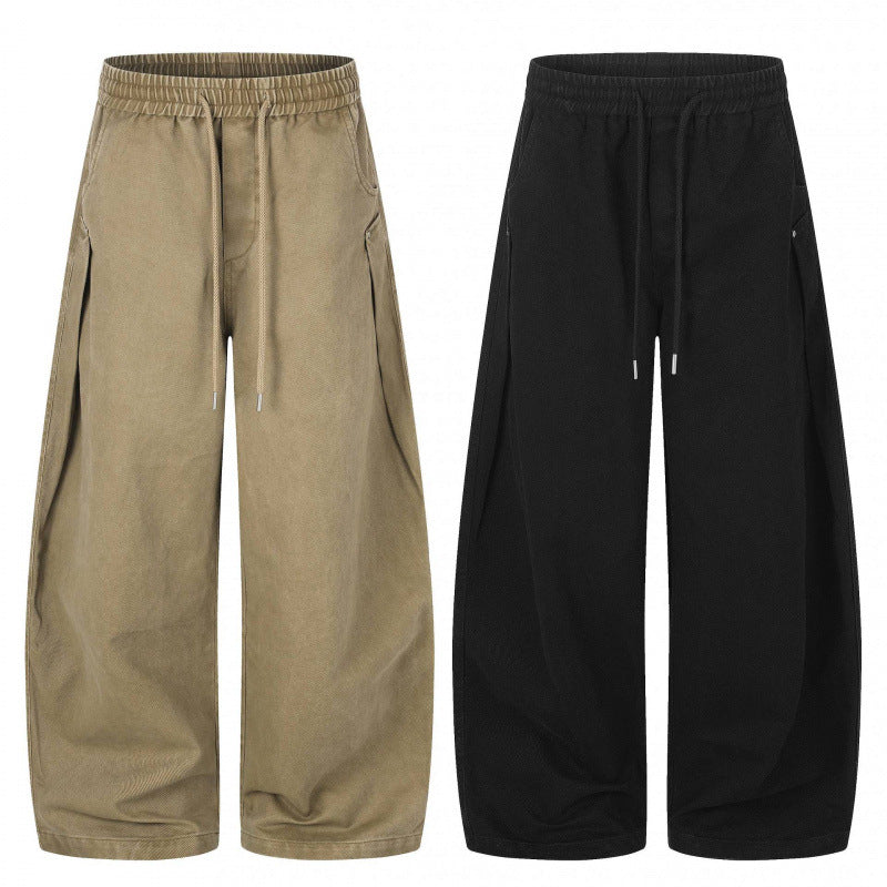 Unisex Wide Cut Lounge Pants with Drawstring and Extra Wide Leg Fashion Glam