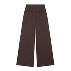 Women's Wide-Cut Palazzo Trousers with High Waist and Crease Fashion Glam