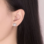 Ladies earrings with artistic pearl design and sparkling zirconia Fashion Glam