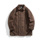 Men's wool coat with quilted thermo inner side and lapel collar Fashion Glam