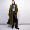 Women's Maxi Faux Fur Coat in Teddy Finish with Extra Large Shawl Collar Fashion Glam