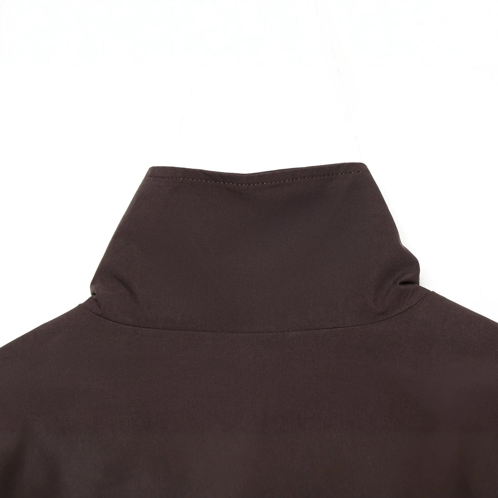 Women’s utilitarian short jacket with zipper and shirt collar Fashion Glam
