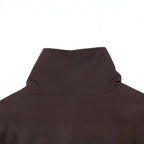 Women’s utilitarian short jacket with zipper and shirt collar Fashion Glam