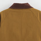 Women's Oversized Field Jacket with Cord Collar, Toggle Closure, and Flap Pockets Fashion Glam