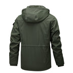 Men's Military-Inspired Canvas Parka with Teddy Fleece Lining and Adjustable Waist Drawstring Fashion Glam