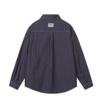 Men's overshirt in boxy cut with contrast stitching and patch chest pockets Fashion Glam