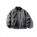 Men's Boxy Canvas Blouson with Cord Collar, Hidden Zipper and Elastic Hem Fashion Glam
