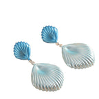 Ladies Hanging Earrings in Elegant Shell Design Fashion Glam
