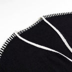 Women's Oversized Cardigan with Contrasting Crochet Edges Fashion Glam