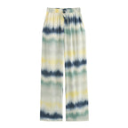 Ladies Lightweight Palazzo Pants in Batik Look with Elastic Waistband, Drawstring and Side Pockets Fashion Glam