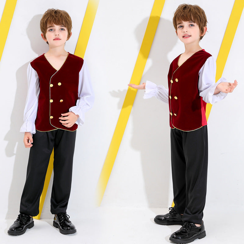 Boys' fairytale costume with detail-loving shirt and pants Fashion Glam