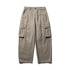 Men's Loose Cargo Pants made of Cotton Blend with Large Flap Pockets and Relaxed Fit Fashion Glam