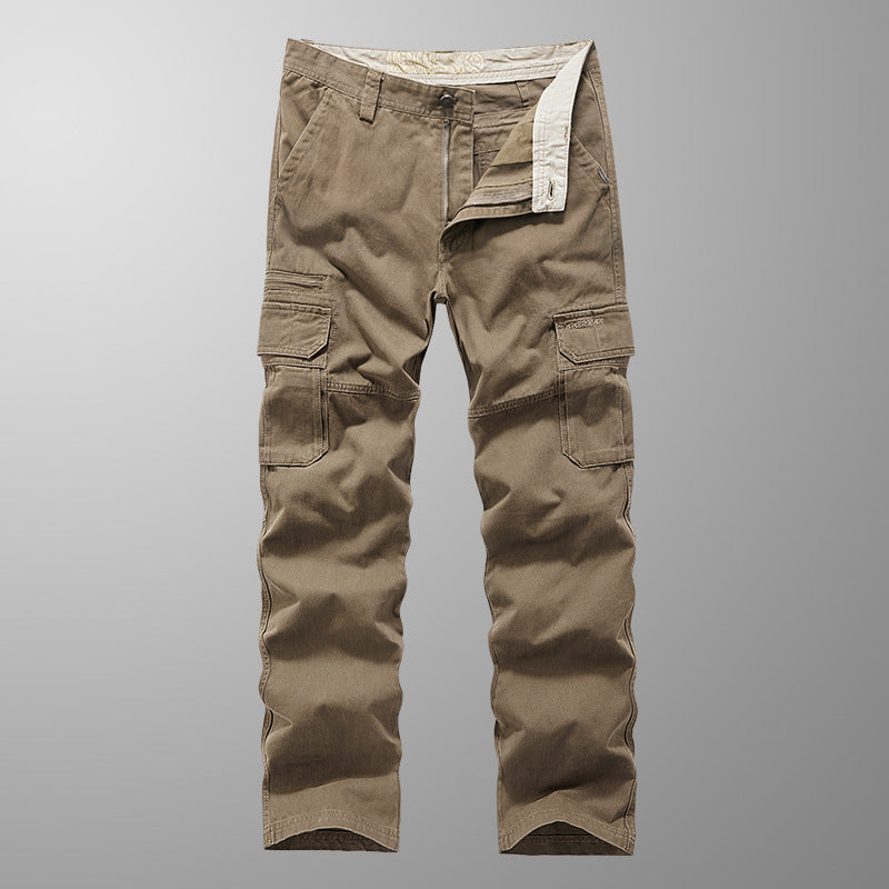 Men's robustly cut cargo pants with reinforced knees and multiple pockets Fashion Glam