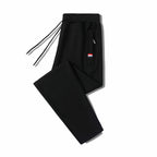 Men's Slim-Fit Jogging Pants with Elastic Ribbed Waistband, Drawstring and Zipper Pockets Fashion Glam