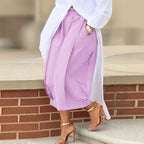 Women's culotte pants with wide leg and precise crease Fashion Glam