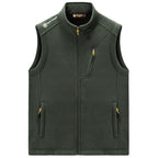 Men's fleece thermal vest with organizer chest pocket and wind-resistant structure Fashion Glam