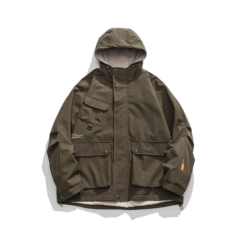 Unisex Oversize-Utility-Jacket with Hood, multifunctional flap pockets and drawstring Fashion Glam