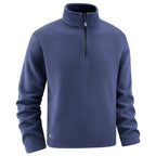 Men's fleece pullover with troyer collar and half zipper made of soft microfleece Fashion Glam